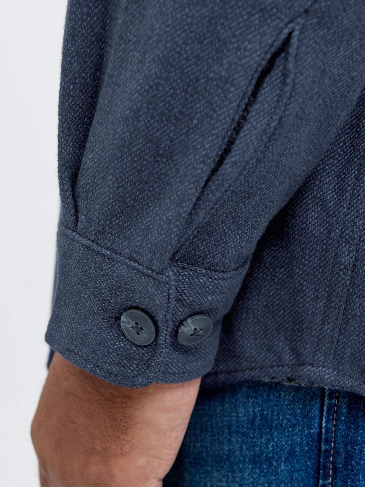 JACK & JONES JPRRAYLE MELANGE SOLID L/S OVERSHI PLS