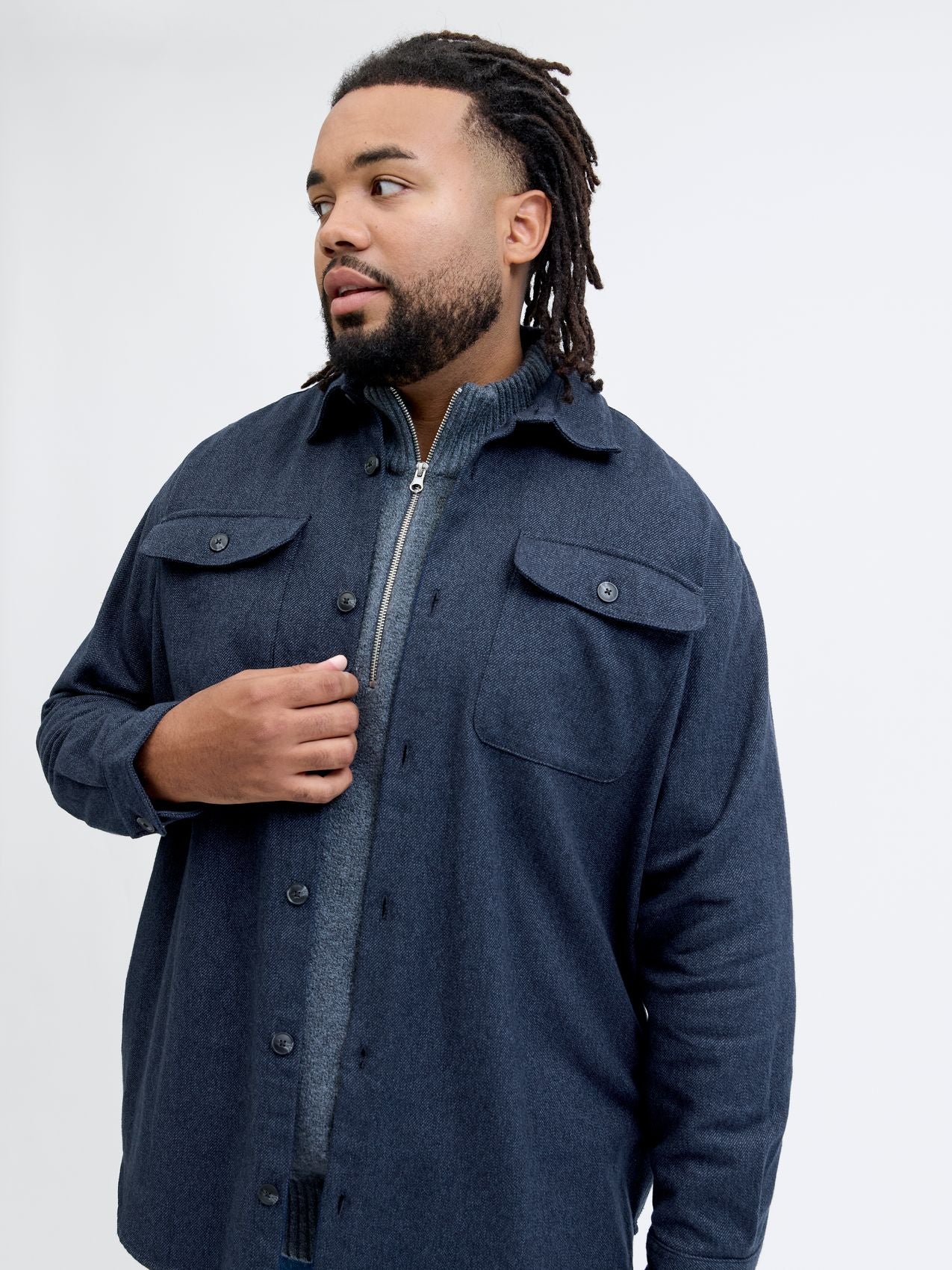 JACK & JONES JPRRAYLE MELANGE SOLID L/S OVERSHI PLS