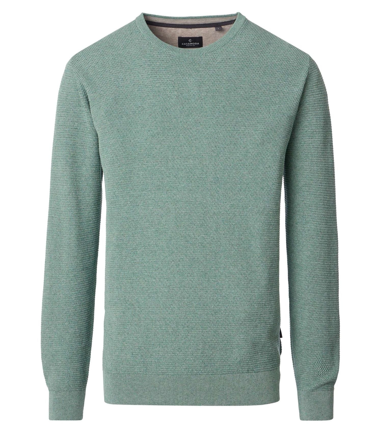 CASA MODA Strukturierter Rundhalspullover XL