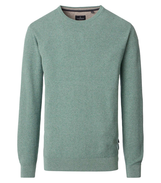 CASA MODA Strukturierter Rundhalspullover XL