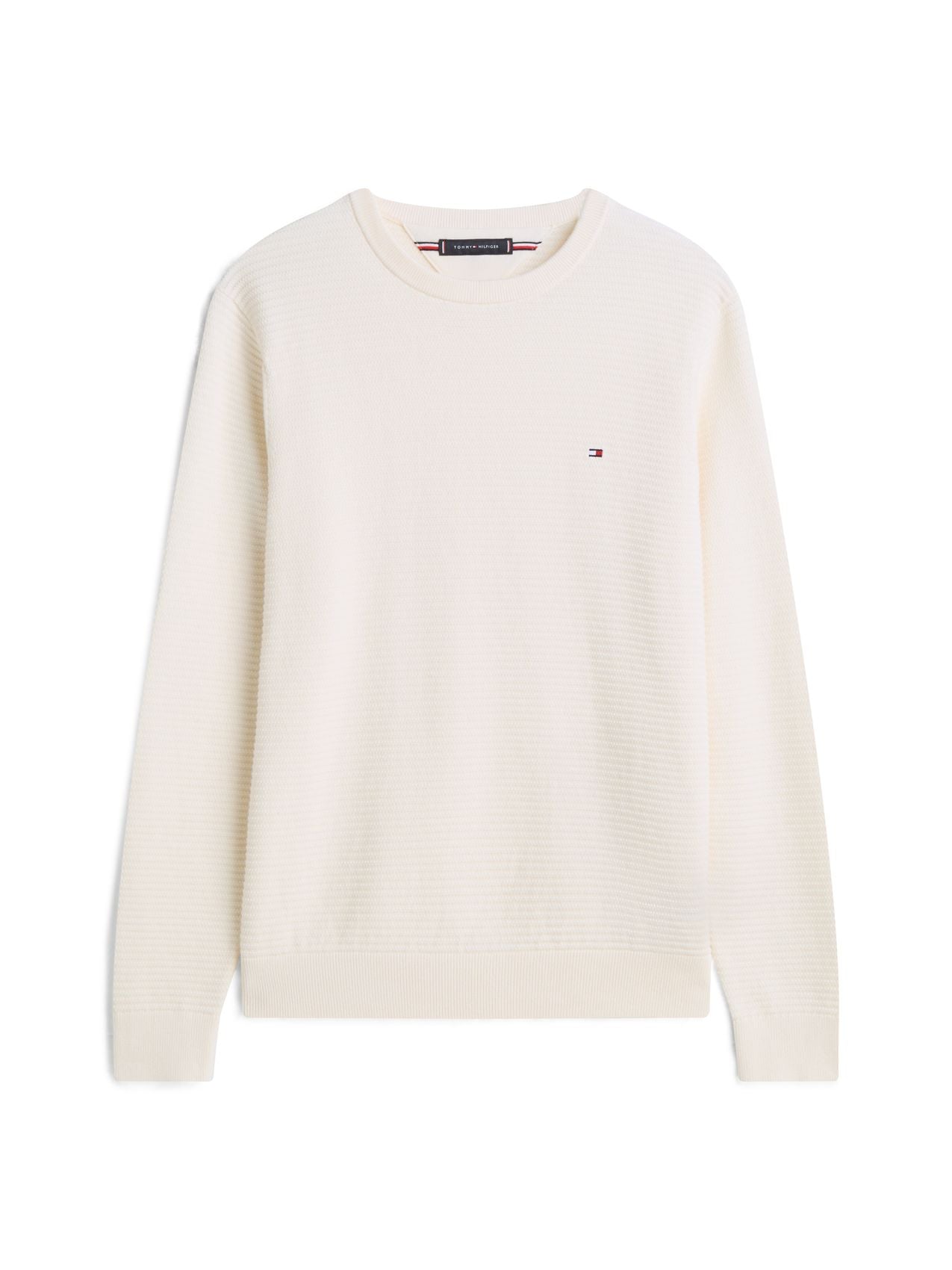 TOMMY HILFIGER Rundhalspullover mit Strukturstrick