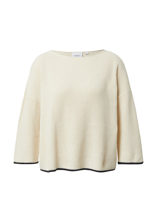 COMMA Strickpullover mit Kontrastdetails 36