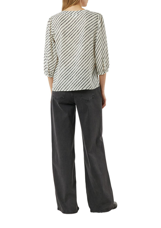 COMMA Gemusterte Chiffon-Bluse