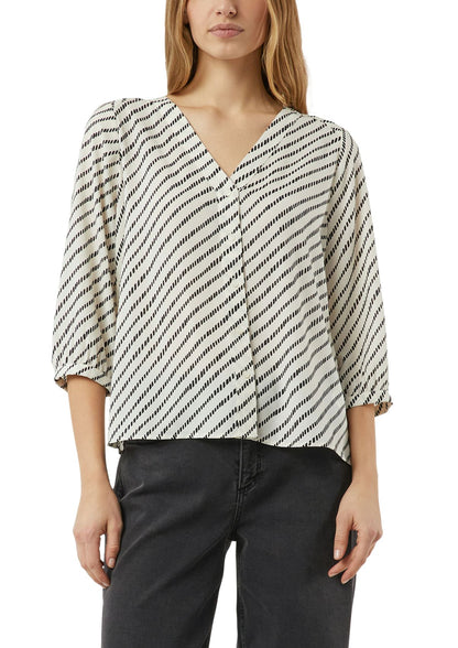 COMMA Gemusterte Chiffon-Bluse