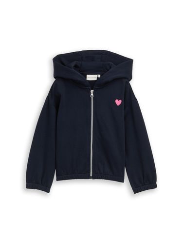 TOM TAILOR Cropped Hoodie Sweatjacke mit Stickerei