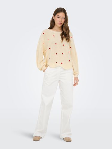 ONLY ONLHILDE LS EMB PULLOVER EX KNT