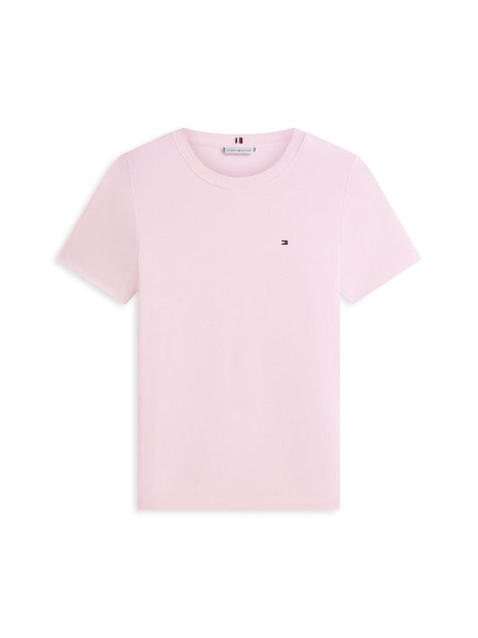 TOMMY HILFIGER Flag Embroidery Crew Neck Slim T-Shirt