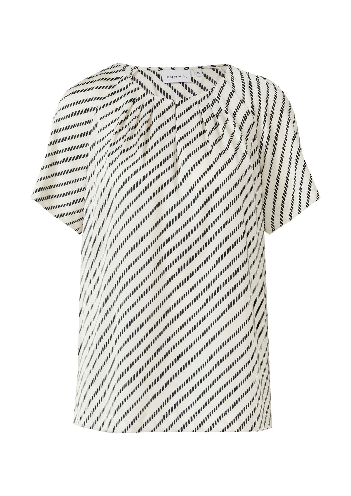 COMMA Satinbluse mit Raffung
