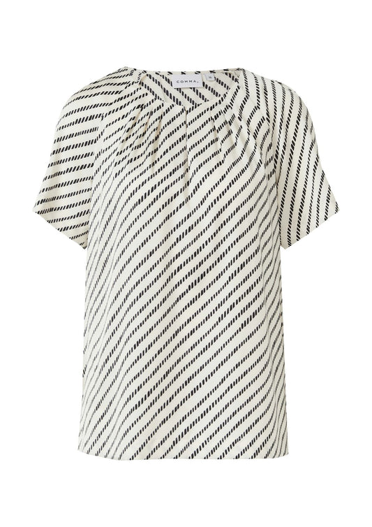 COMMA Satinbluse mit Raffung