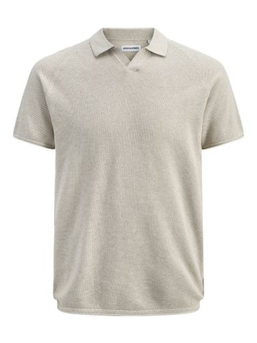 JACK & JONES JJHILL KNIT SPLIT NECK SS26 PLS EU5XL US3XL
