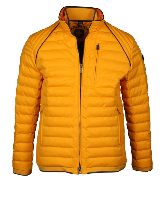 WELLENSTEYN Leichter Herren-Steppblouson mit Lederpaspelierungen