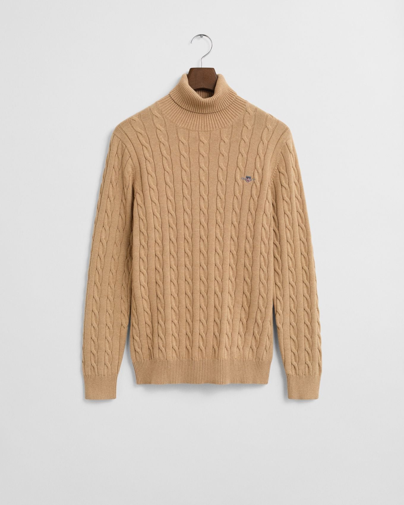 GANT Zopfstrick Rollkragenpullover aus Baumwolle XL
