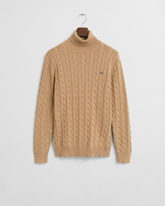 GANT Zopfstrick Rollkragenpullover aus Baumwolle XL