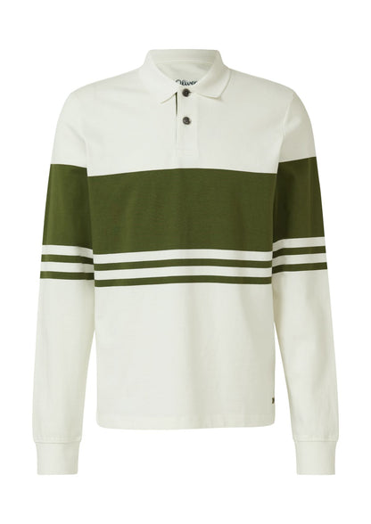 S.OLIVER Baumwoll-Sweatshirt mit Polokragen