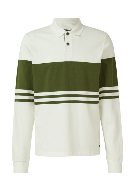 S.OLIVER Baumwoll-Sweatshirt mit Polokragen