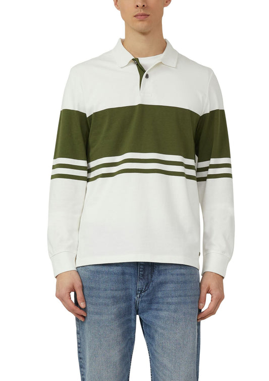 S.OLIVER Baumwoll-Sweatshirt mit Polokragen