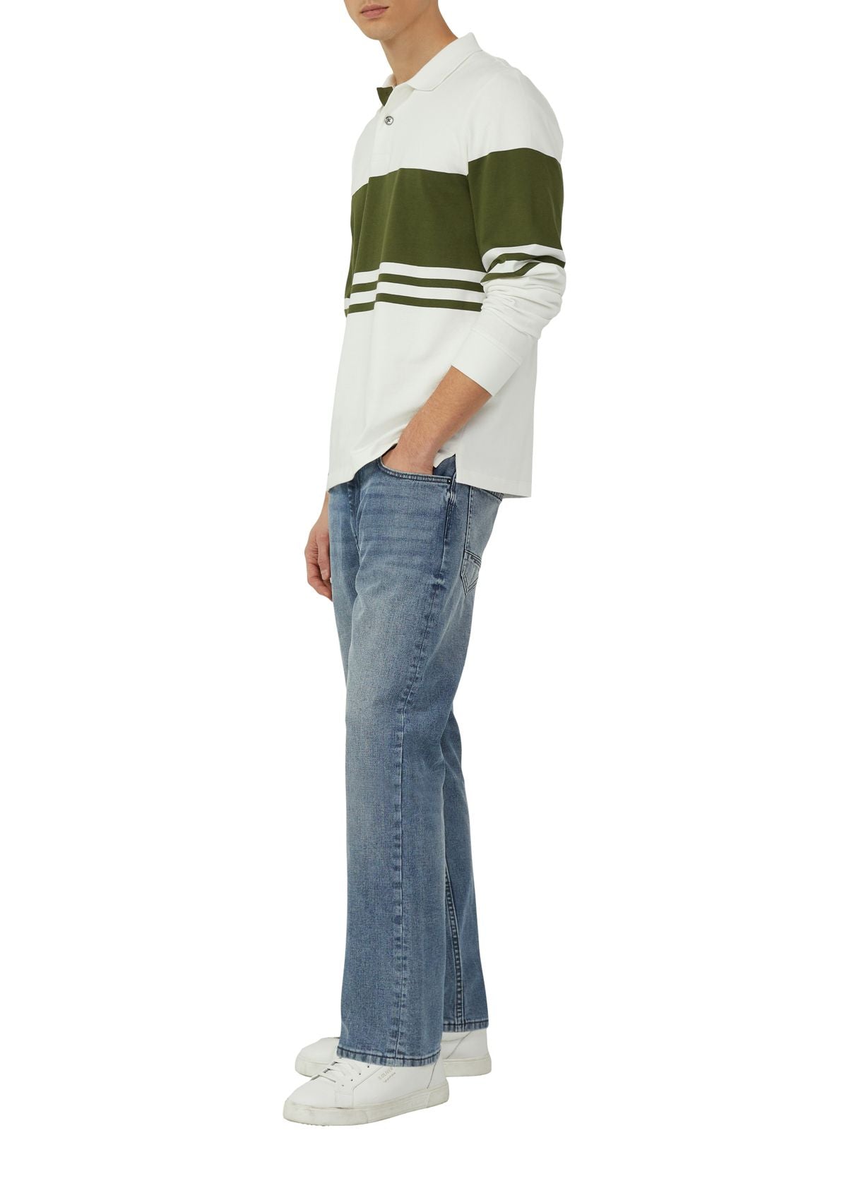 S.OLIVER Baumwoll-Sweatshirt mit Polokragen