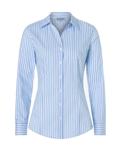 MORE & MORE Gestreifte Hemdbluse