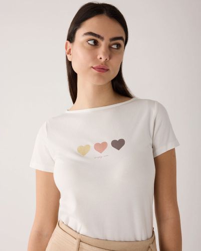 MORE & MORE T-Shirt mit Herz-Trio
