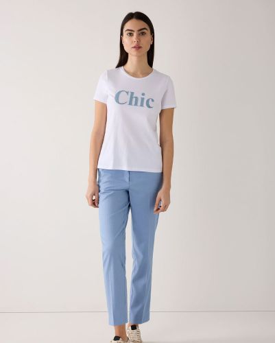 MORE & MORE T-Shirt mit Perlenschriftzug