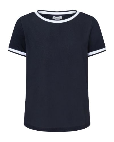 MORE & MORE Blusenshirt mit Kontrastabschlüssen