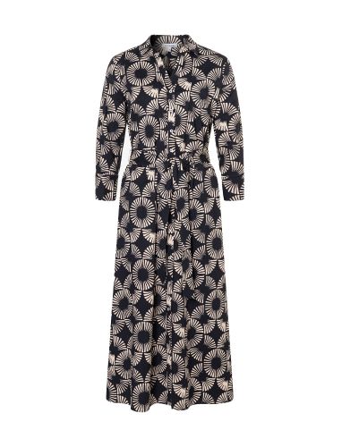 MORE & MORE langes Hemdblusenkleid mit Print