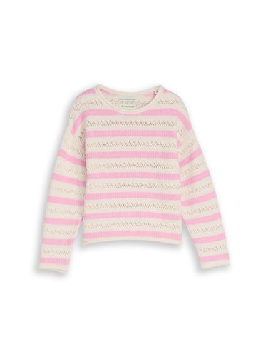 TOM TAILOR Cropped Strickpullover mit Streifenmuster