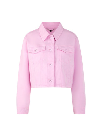 Kurze Jeansjacke aus Baumwollstretch