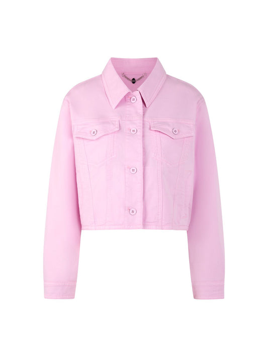 Kurze Jeansjacke aus Baumwollstretch