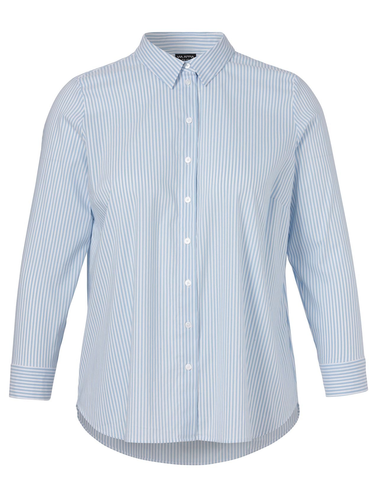Bluse Hemdkragen 1/1 Arm  Streifen