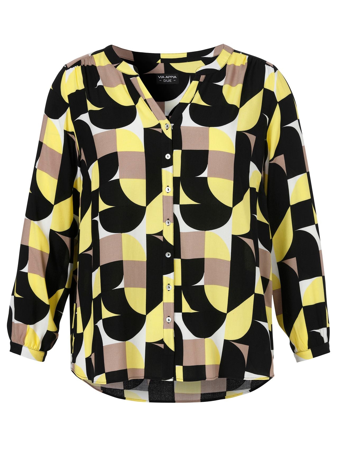 VIA APPIA Bluse V-Ausschnitt 1/1 Arm Druck