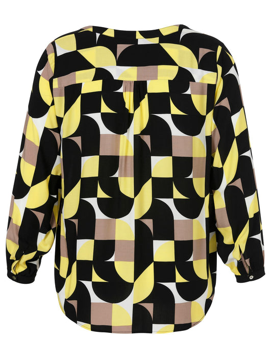 VIA APPIA Bluse V-Ausschnitt 1/1 Arm Druck