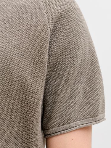 JACK & JONES JJHILL KNIT SPLIT NECK SS26 PLS