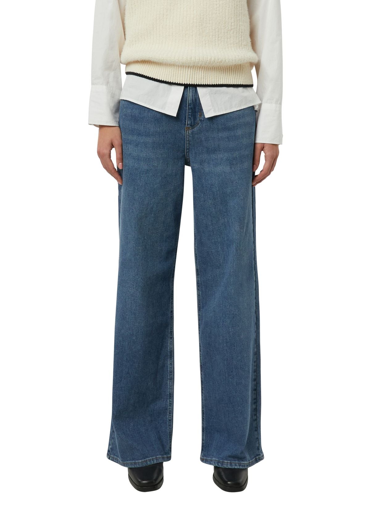 COMMA Elastische Wide Leg Jeans