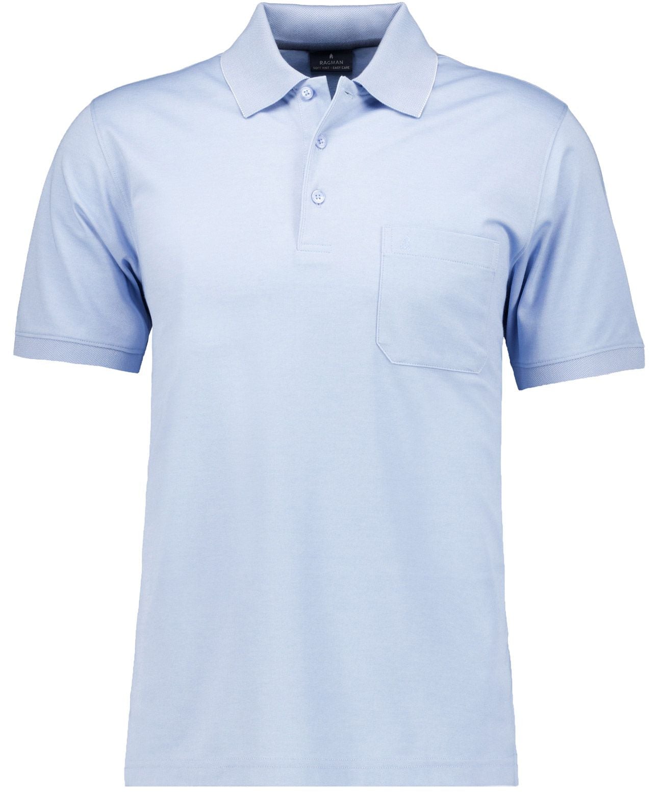 RAGMAN Softknit-Polo mit Brusttasche, kurzarm XXL