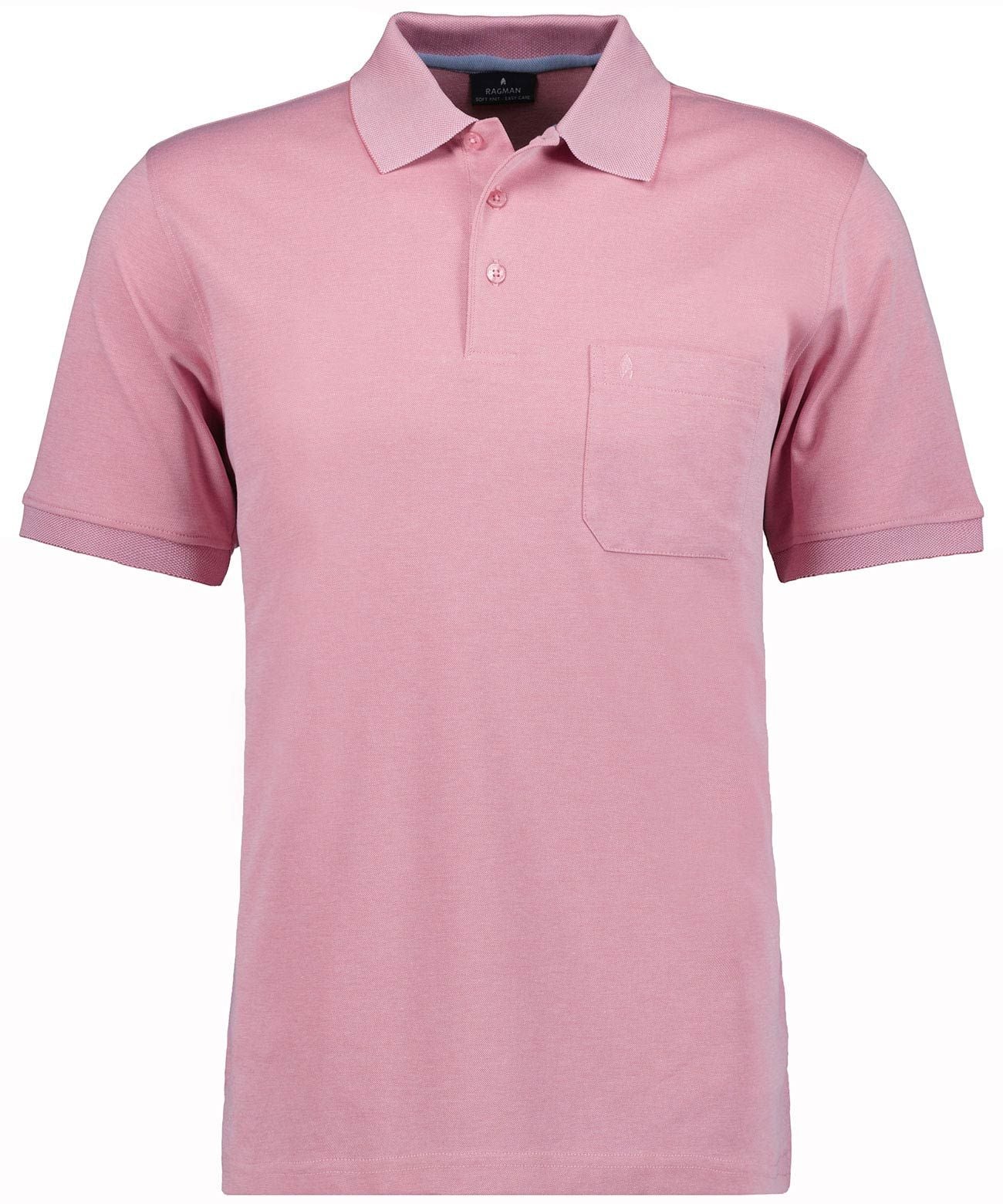 RAGMAN Softknit-Polo mit Brusttasche, kurzarm XXL