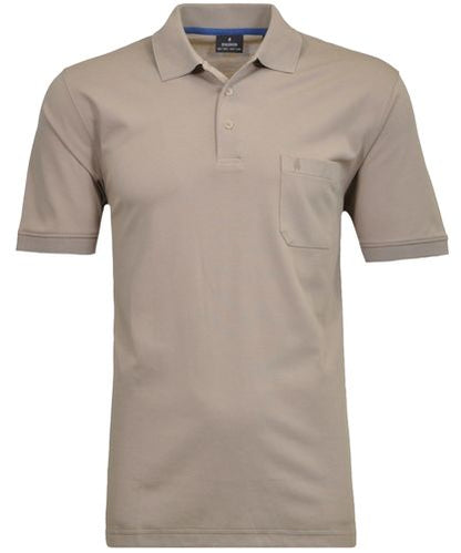 RAGMAN Softknit-Polo mit Brusttasche, kurzarm L