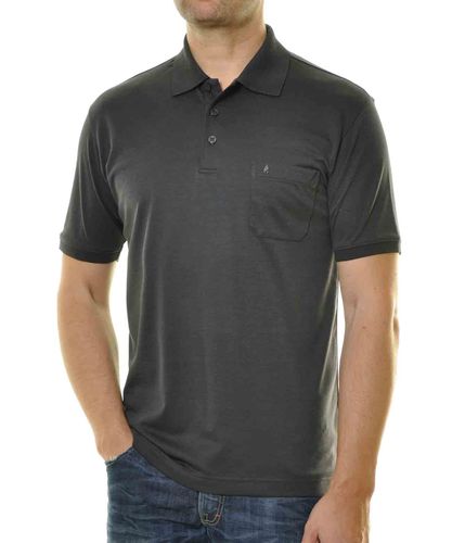RAGMAN Softknit-Polo mit Brusttasche, kurzarm
