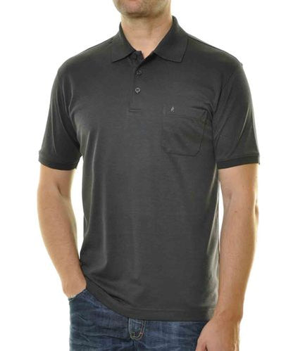 RAGMAN Softknit-Polo mit Brusttasche, kurzarm