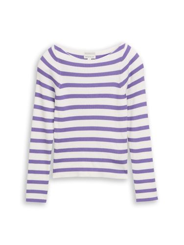 TOM TAILOR Cropped Strickpullover mit Streifenmuster