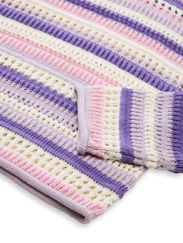 TOM TAILOR Cropped Strickpullover mit Streifenmuster