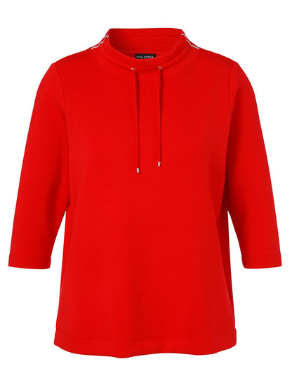 Sweatshirt Kragen 3/4 Arm