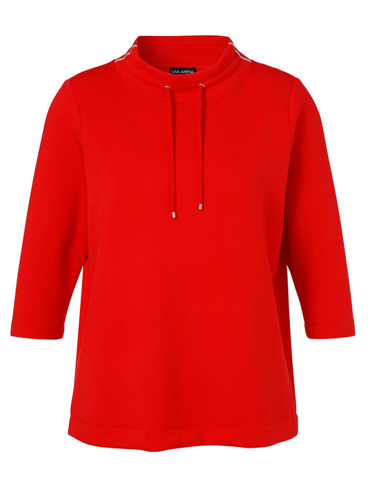 Sweatshirt Kragen 3/4 Arm