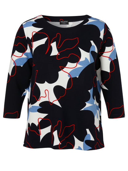 Sweatshirt Rundhals 3/4 Arm Druck