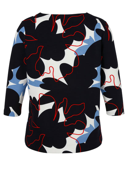 Sweatshirt Rundhals 3/4 Arm Druck