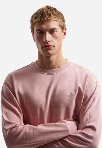 NO EXCESS Sweater Crewneck French Terry Garment Dyed