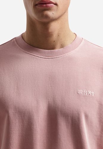 NO EXCESS Sweater Crewneck French Terry Garment Dyed