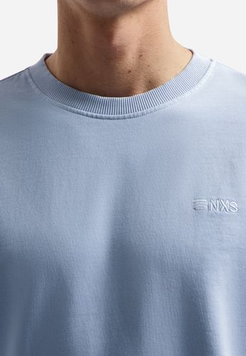 NO EXCESS Sweater Crewneck French Terry Garment Dyed