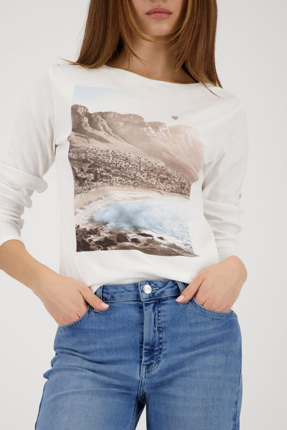 Langarmshirt mit Landschaftsprint