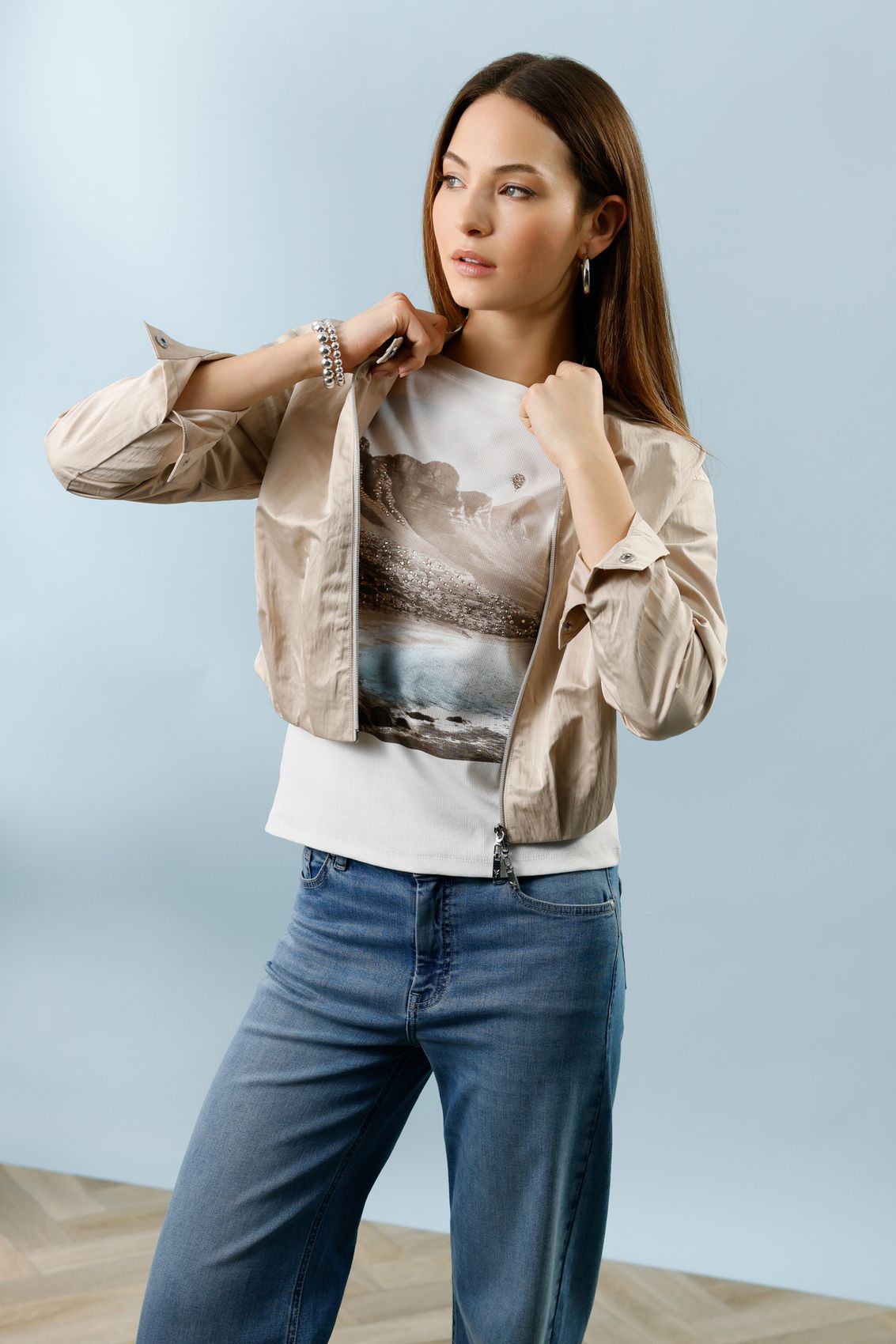 Langarmshirt mit Landschaftsprint